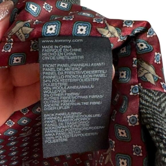 Tommy Hilfiger Business Wool Blend Button Up Tailored Suit Formal Vest Sz Large - Picture 4 of 10